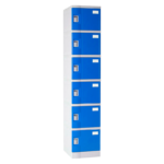 Locker Plástico 1 Cuerpo 6 Puertas