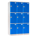 Locker Plástico 3 Cuerpos 9 Puertas