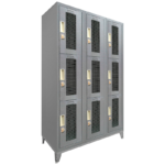 Locker Metálico 3 Cuerpos 9 Puertas con malla